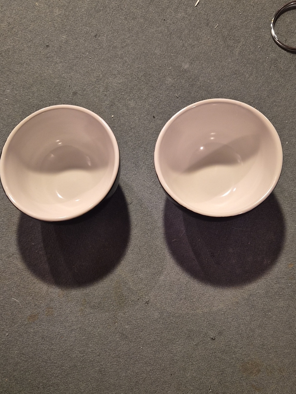 2 black and white tea light candle cups